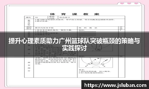 提升心理素质助力广州篮球队突破瓶颈的策略与实践探讨